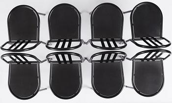 Robert Mallet-Stevens, a set of eight chairs, model '222', edition Andrée Putman, Ecart Paris, 1980s.