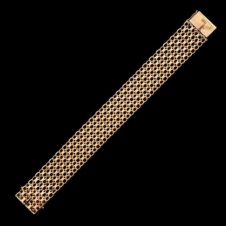 ARMBAND, 18K guld. Vikt ca 45 g.