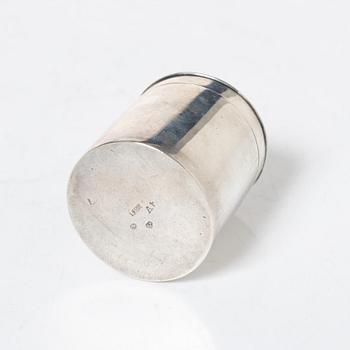 Four Swedish silver boxes, 19th century, most with mark of JP Grönvall, Stockholm.