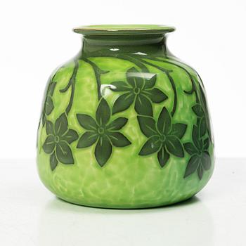 Gunnar G:son Wennerberg, a "sgrafitto" creamware vase, Gustavsberg 1900.