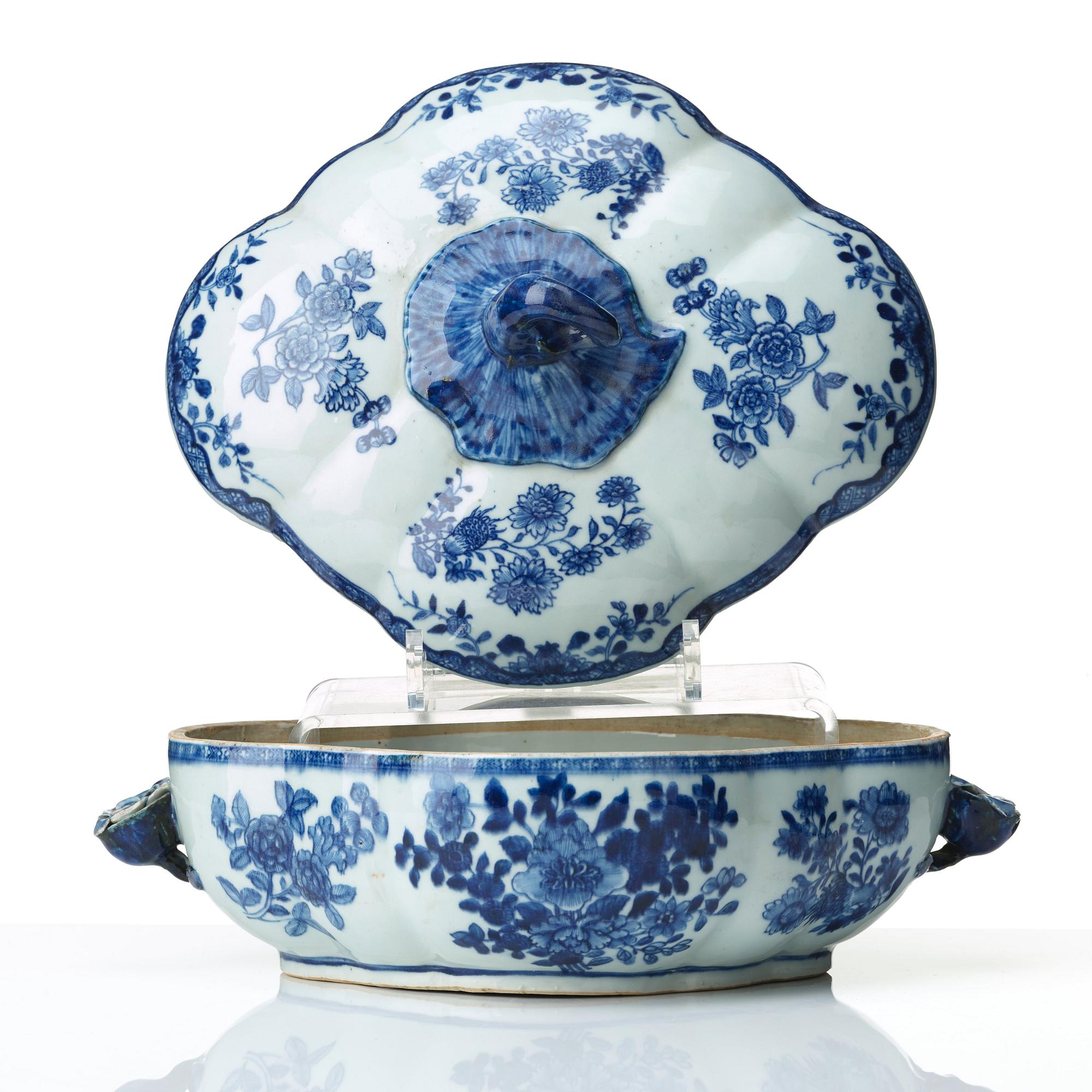 TERRIN med LOCK, kompaniporslin. Qingdynastin, Qianlong (1736-95).