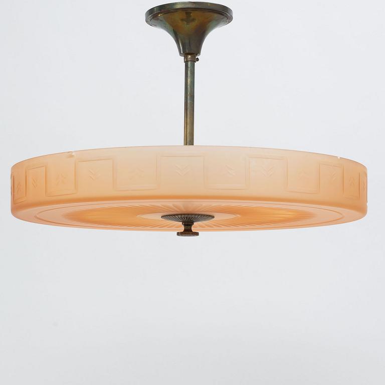 Harald Notini, a ceiling lamp model "6650", Arvid Böhlmarks Lampfabrik, 1930s.