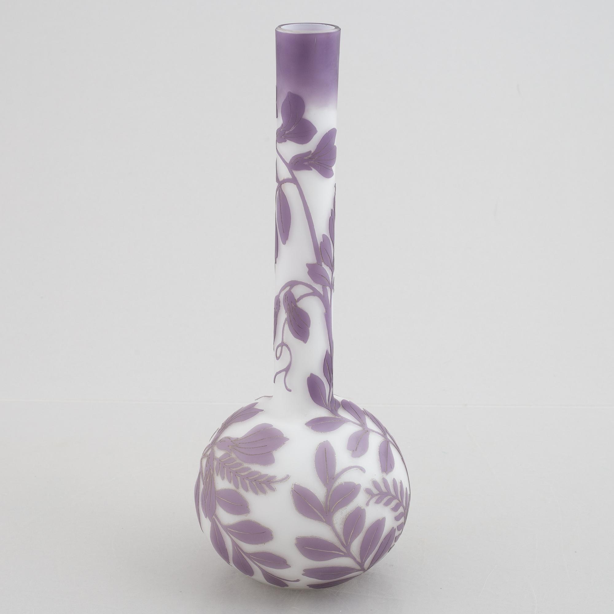 Weis, a cameo glass vase.