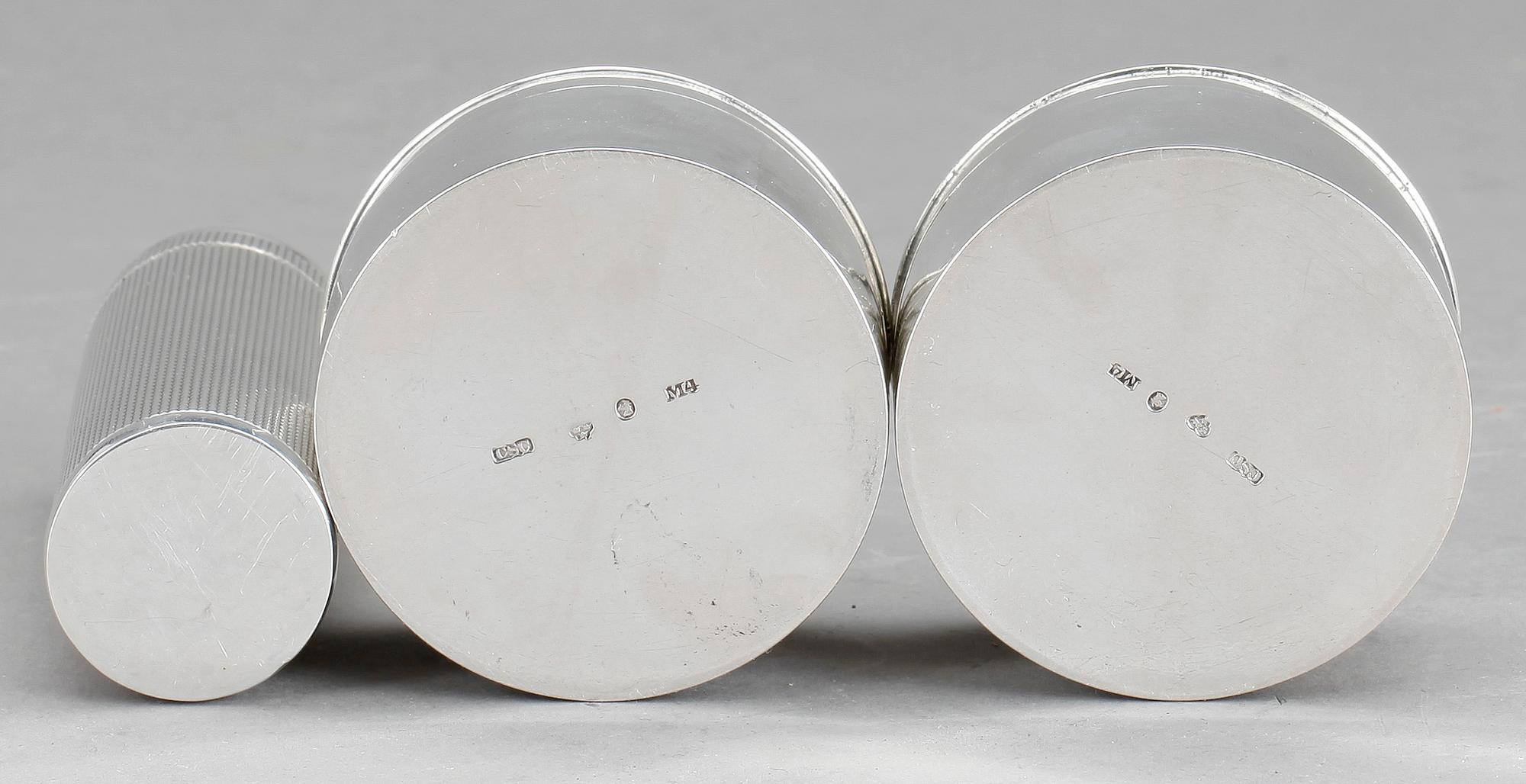 DOSOR (3), silver, Sverige, två st 1942, total vikt ca 200 gr.