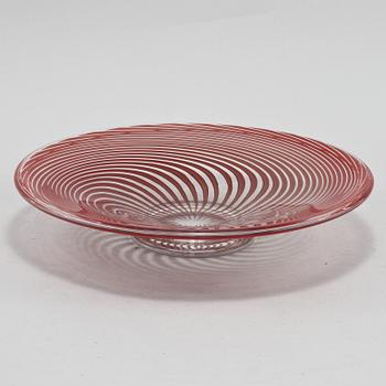 EDWARD HALD, fat, glas, slipgraal, Orrefors, signerad, 1953.