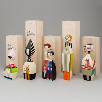 ALEXANDER GIRARD, five, wooden dolls, Vitra.