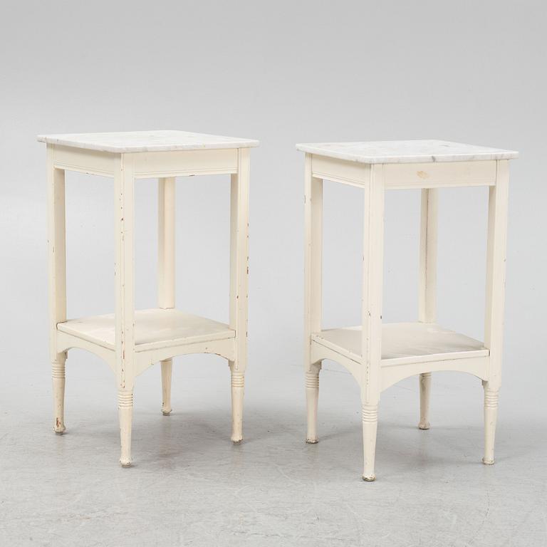 Sängbord, ett par, tidigt 1900-tal.