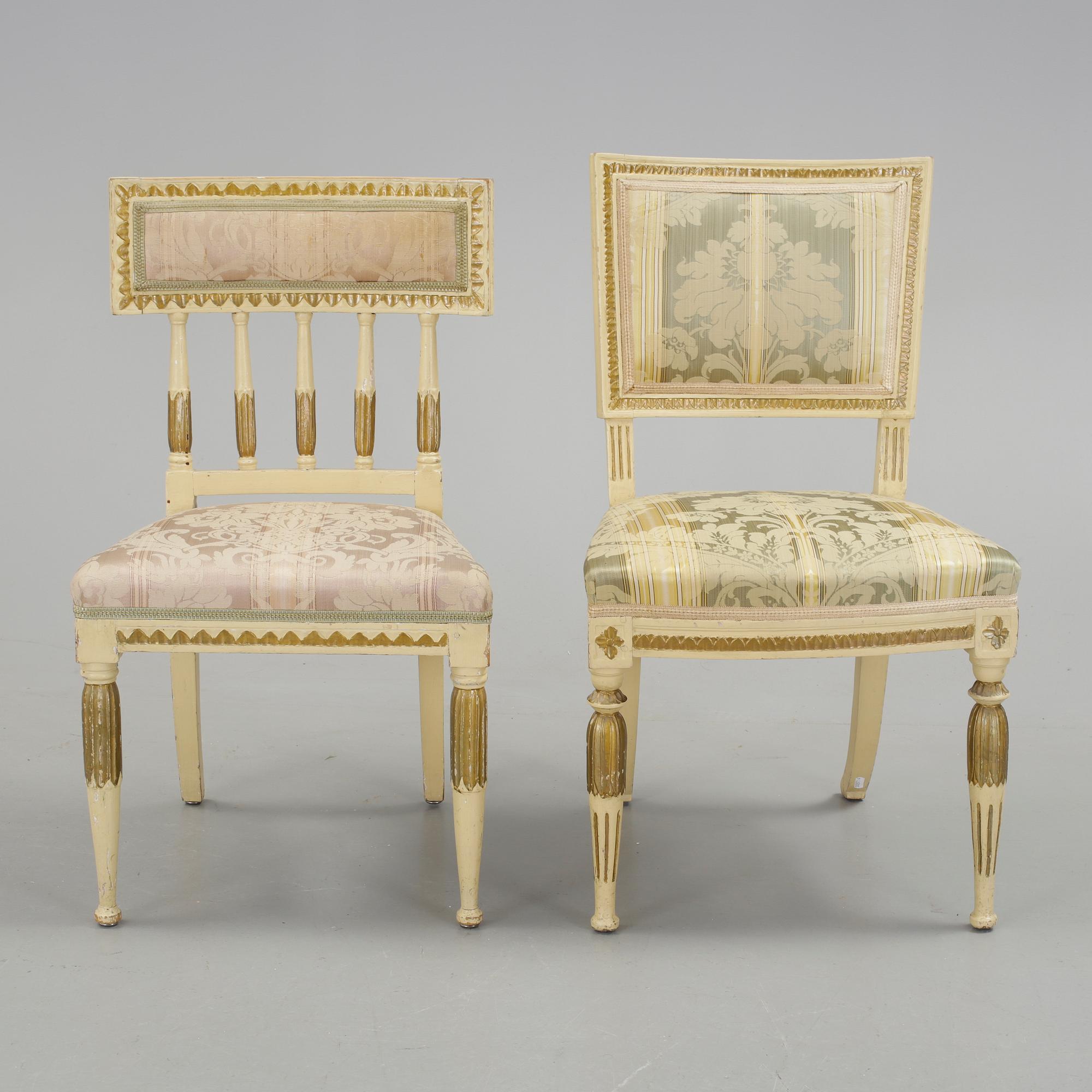STOLAR, 2 st, empire, 1800-talets första hälft.