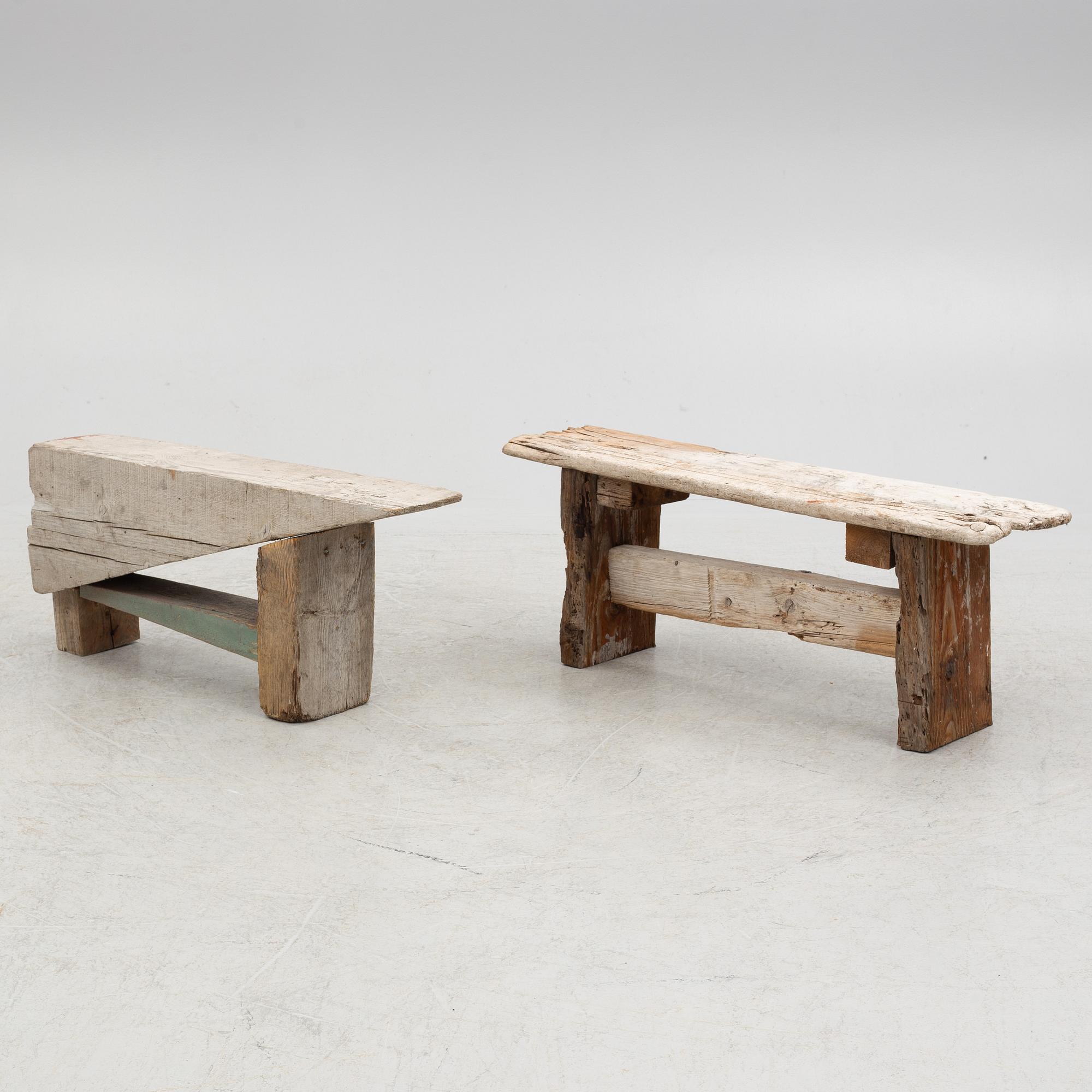Two benches, 21st century.