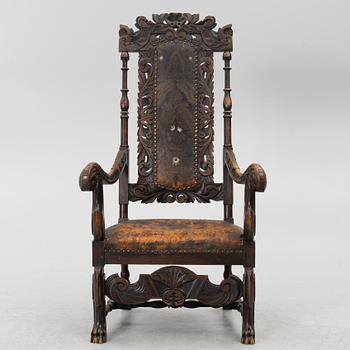 Karmstol, barockstil, sent 1800-tal.