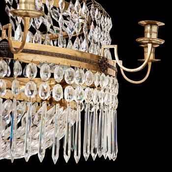 A late Gustavian fifteen-light chandelier by C. H. Brolin (1765-1832).