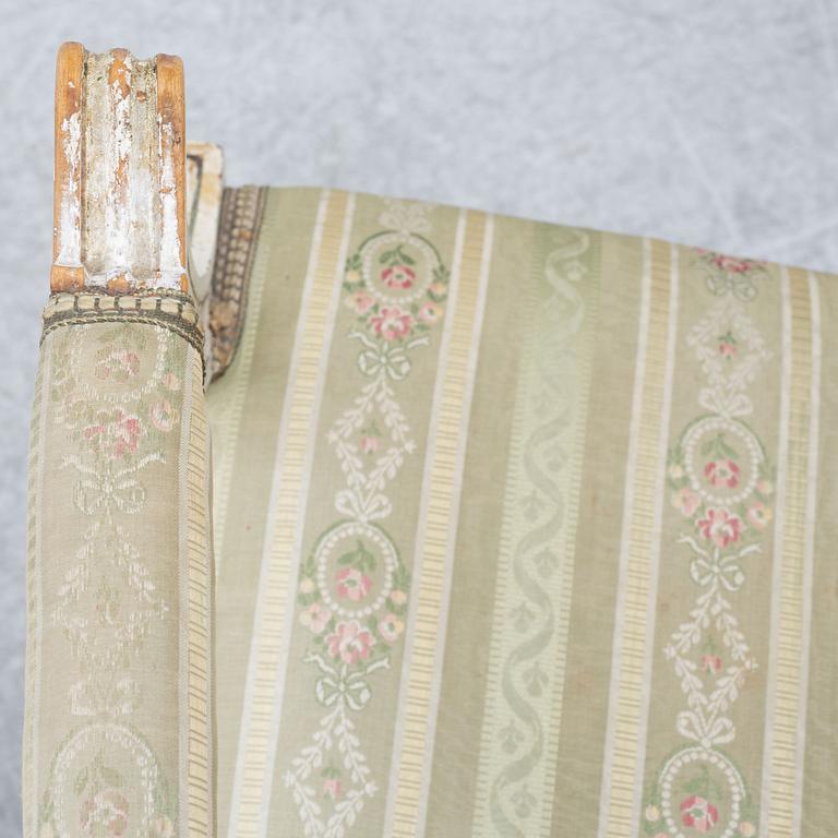 Armchair, by Ephraim Ståhl, (master in Stockholm 1794-1820). Late Gustavian.