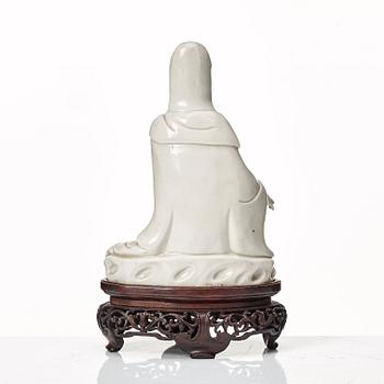 Guanyin, blanc de chine. Qingdynastin, 1700-tal.
