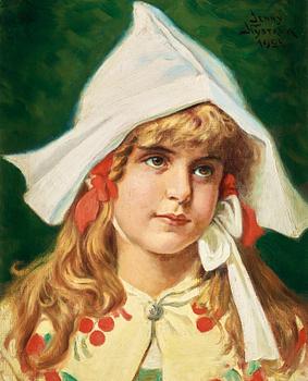 947. Jenny Nyström, "Flickporträtt" (Portrait of a girl).