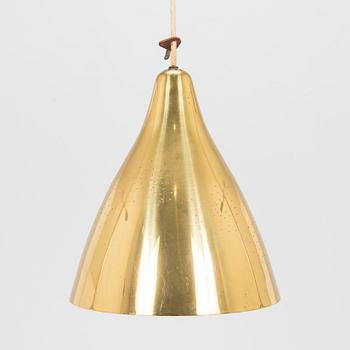 Lisa Johansson-Pape, taklampa, mässing, modell 1314, Stockmann Orno, 1900-talets mitt.