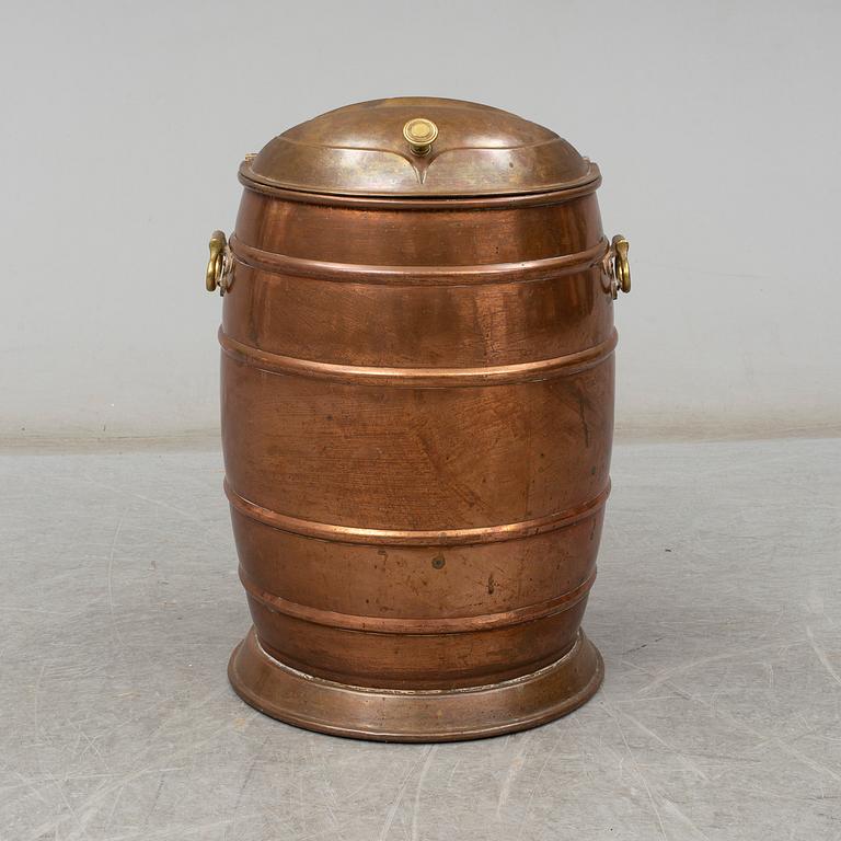 A ca 1900 copper barrel.