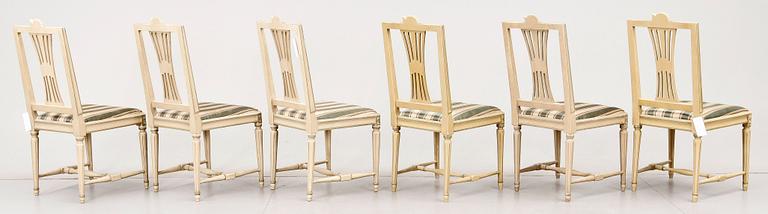 STOLAR, 6 st, gustaviansk stil, Nordiska Kompaniet, 1950-tal.