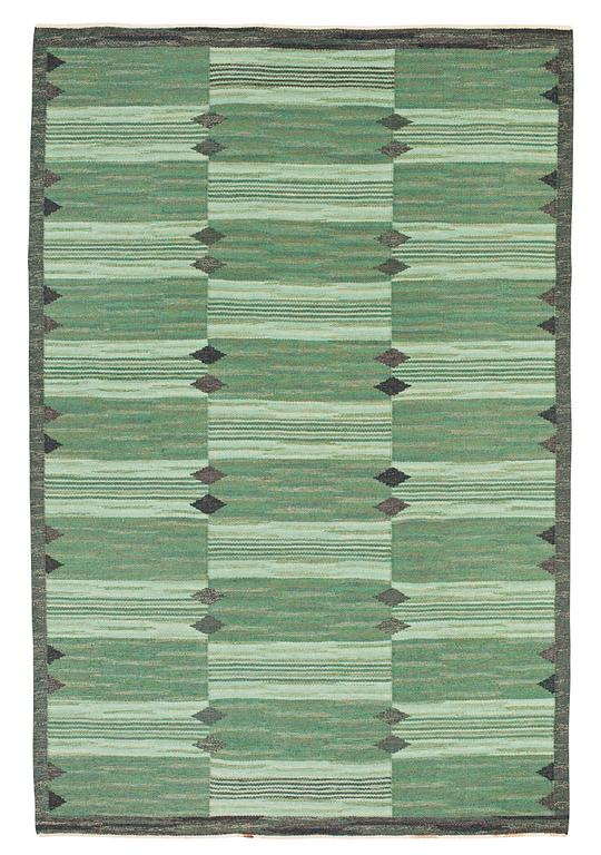 CARPET. Flat weave. 260,5 x 173 cm. Sweden around 1950's-60s.