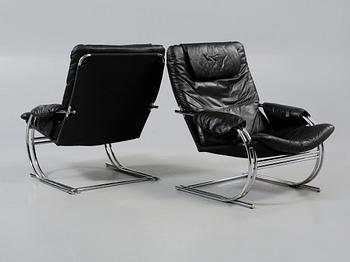 FÅTÖLJER, ett par, 1900-talets andra hälft.