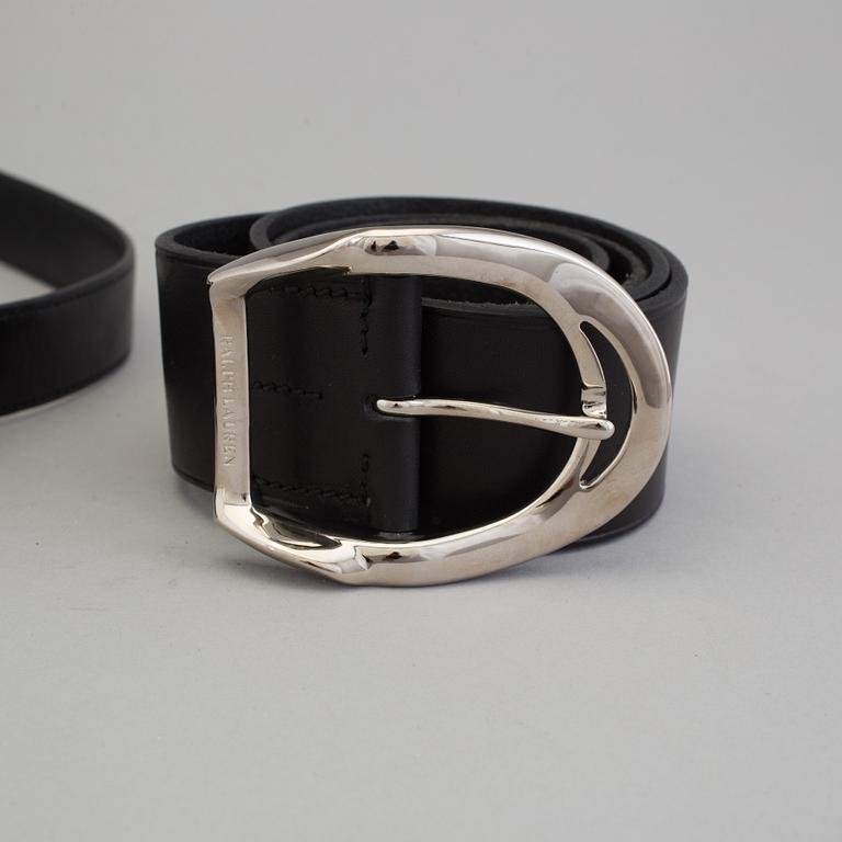 Two BELTS, Ralph Lauren, size S and M.