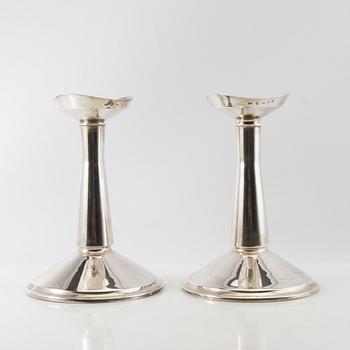 Bertil Berggren Askenström, ljusstakar ett par, silver, Stockholm, 1972.