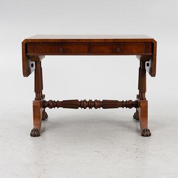 A Swedish Empire twin flap-top mahogany table, first part 19th Century.