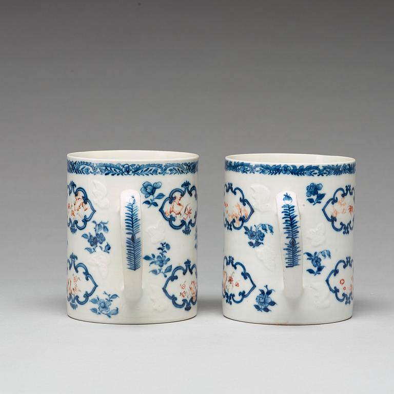 A pair of famille rose jugs, Qing dynasty, Qianlong (1736-95).