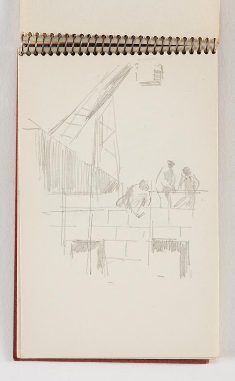 Lotte Laserstein, 10 små skissblock med teckningar.