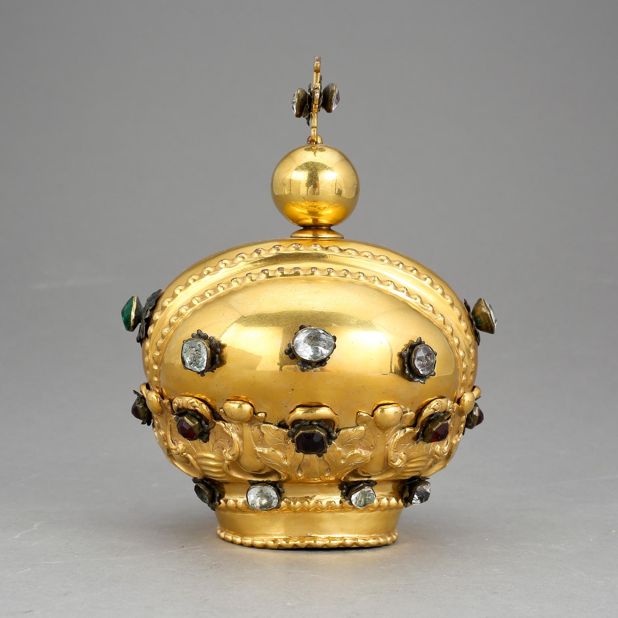 HELGONKRONA, mässing. 1800-tal.