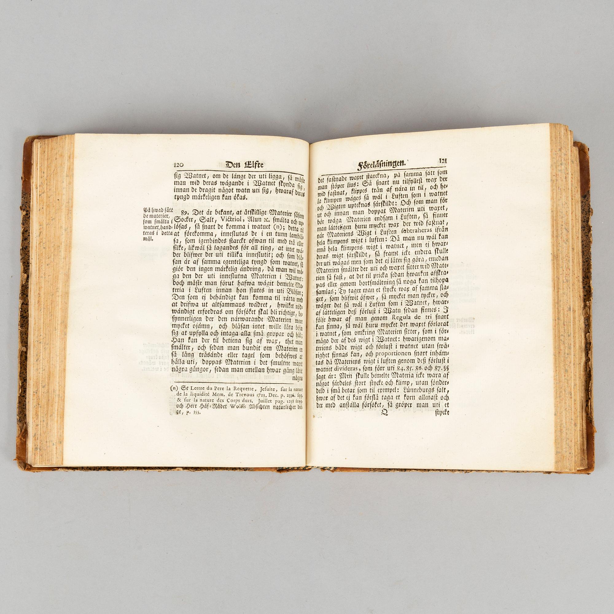 Lectures on Natural Science, 1735-36, with numerous engraved plates.