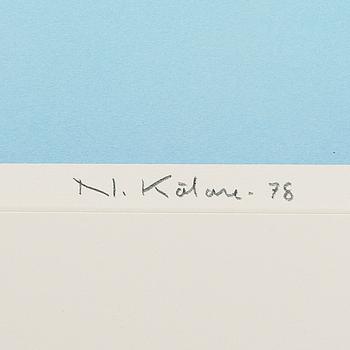 FÄRGLITOGRAFIER, 2 st, Nils Kölare och Tommy Östmar, signerade.