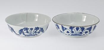 SKÅLAR, 2 st, porslin, Kina 1800-tal.