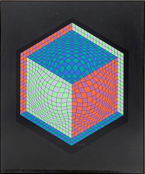 Victor Vasarely, färgserigrafi, signerad, numrerad EA XVI/XXV.