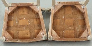 Stolar, 2 st, sengustavianska, 1800-talets mitt.