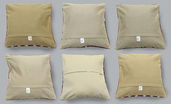 A set of six Kilim cushion covers, approx. 50 x 50 cm.