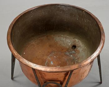 GRYTA, koppar. På benställning. 1900-talets början.