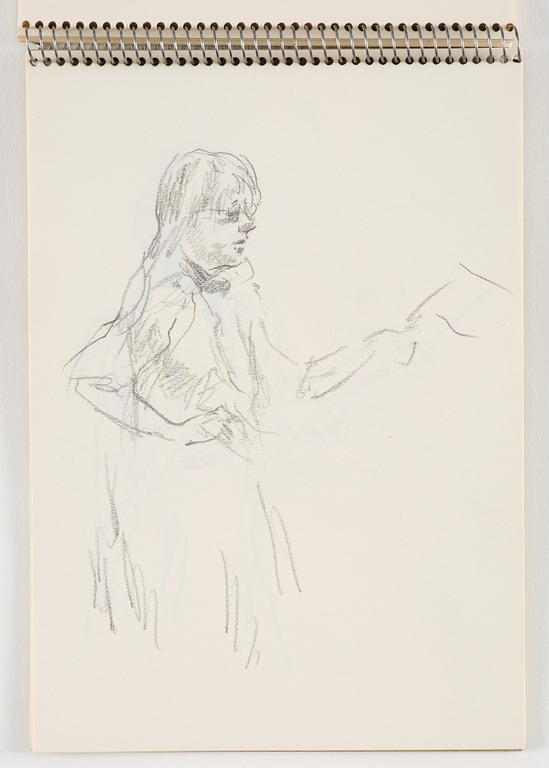 Lotte Laserstein, Skissblock med 19 teckningar varav 1 signerad.