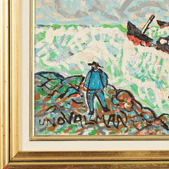 Uno Vallman, oil on canvas, signed.