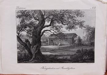 PARTI TRYCK, ca 100 delar, 1800-tal.