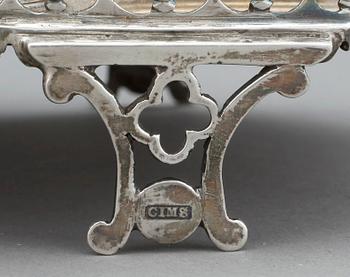 SKRIVSTÄLL, silver, Lissabon, Portugal, 1800-tal. Vikt ca 685g.