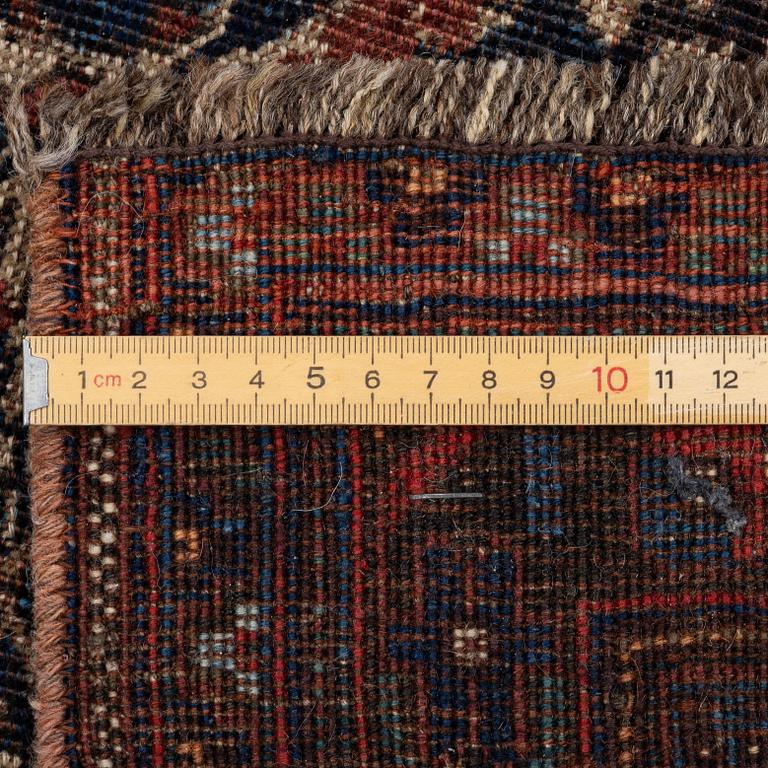 An antique Afshar rug, c. 153 x 124 cm.