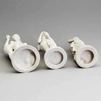 FOUR PARIAN FIGURES, Gustafsberg, early 20th century.