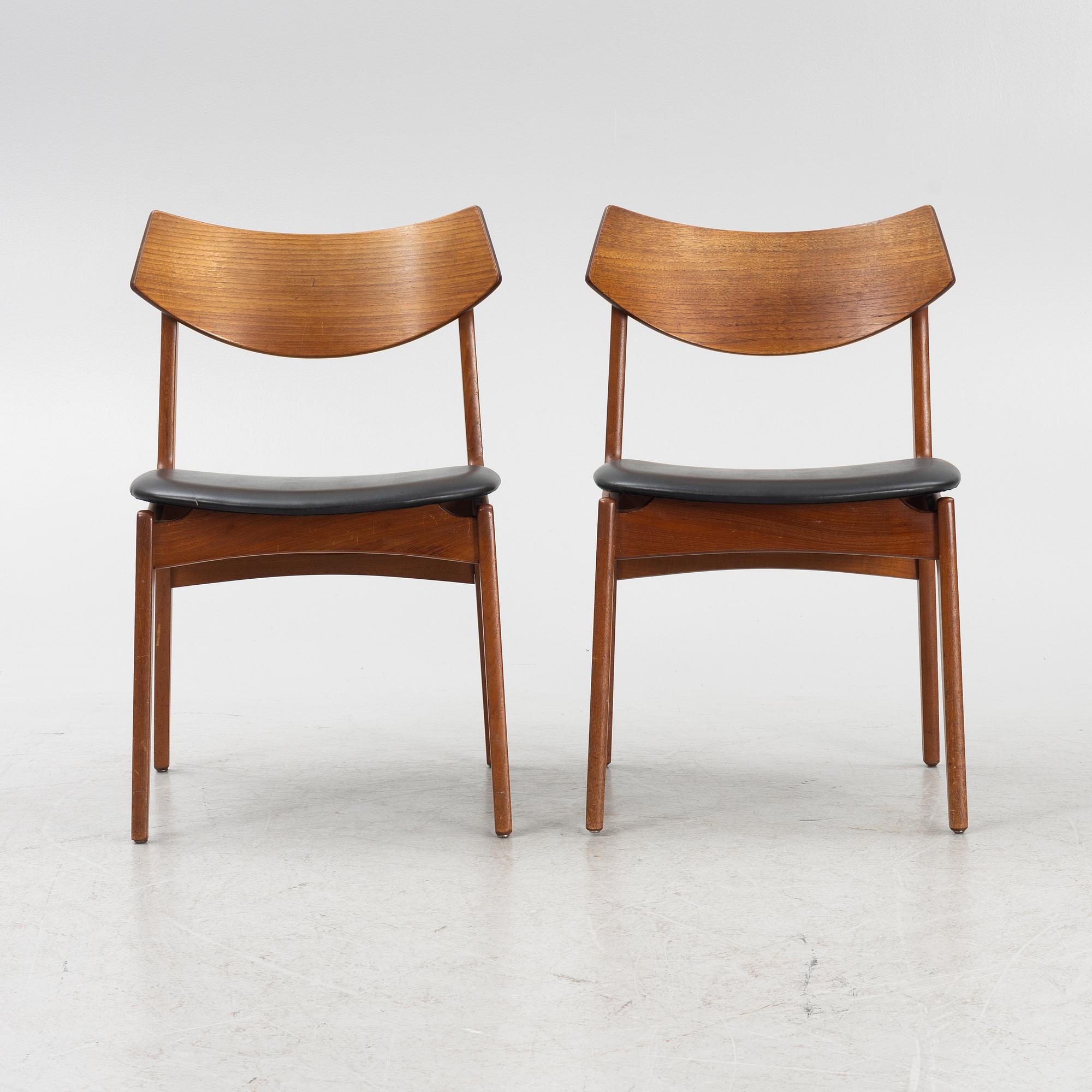 Funder-Schmidt & Madsen, stolar, 6 st, Odense, Danmark, 1950/60-tal.