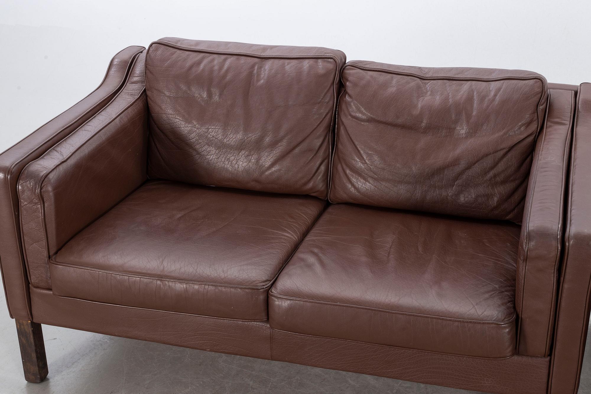 Two leather couches second half of the 20th century.