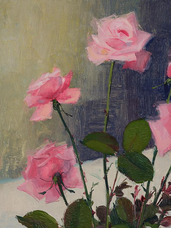 Olle Hjortzberg, Still life with roses.