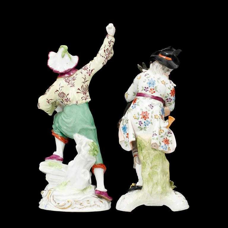 FIGURINER, 2 st, porslin, europa, 1800/1900-tal.