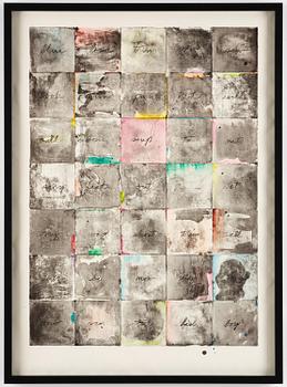 Jim Dine, "Wall chart II" .