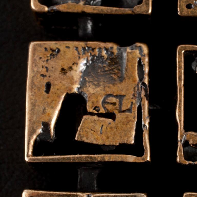 HALSSMYCKE, brons, signerad EL, Esa Lukala, 1970-tal.