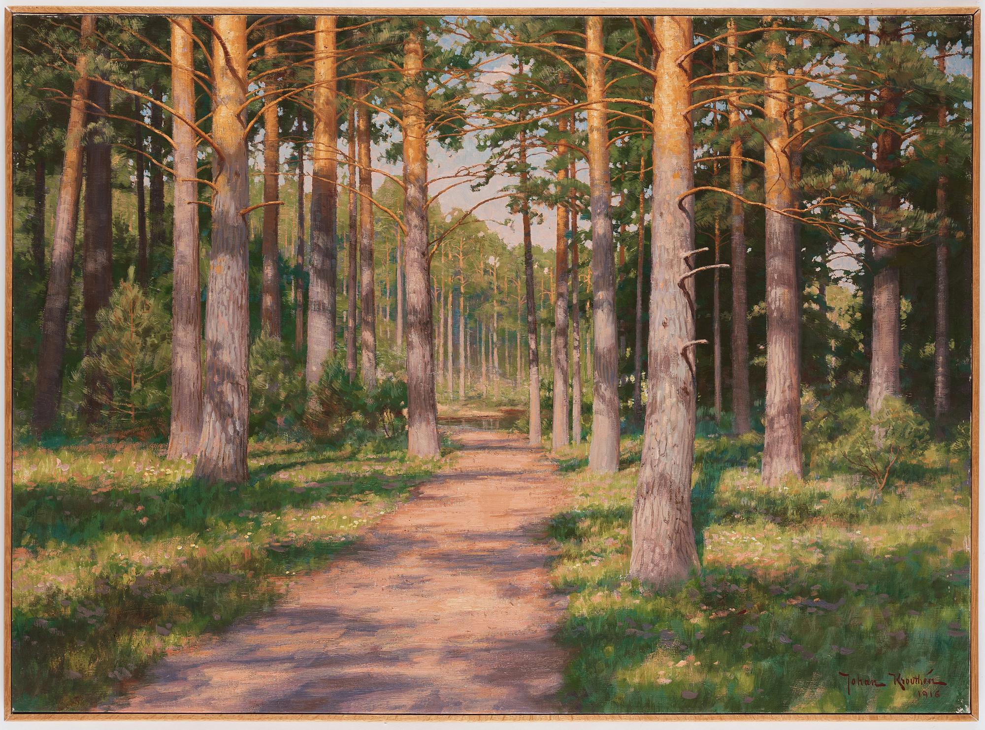 Johan Krouthén, Solbelyst tallskog.