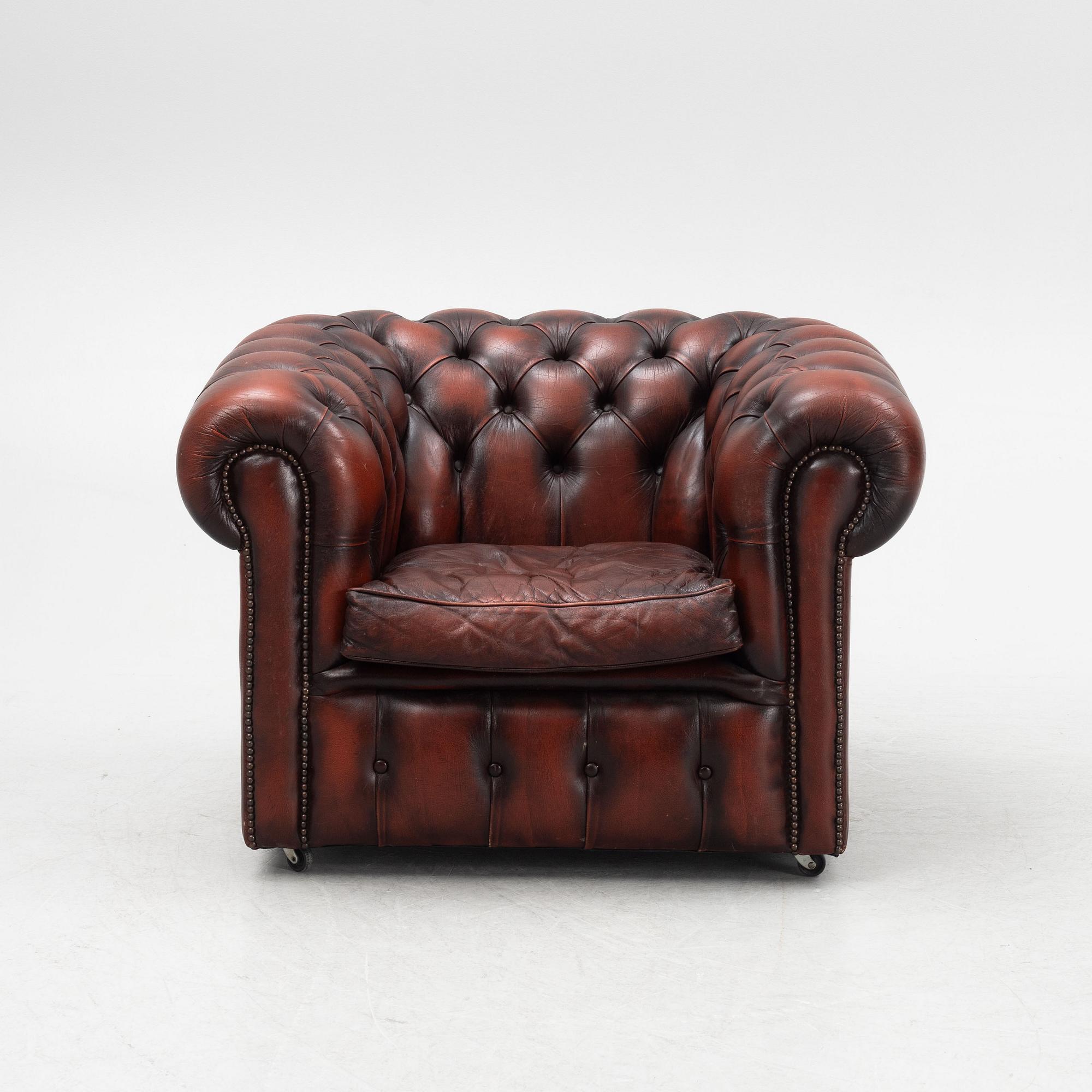 Fåtölj, Chesterfieldmodell, 1900-talets slut.